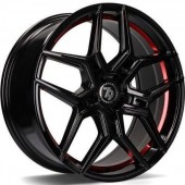 SV-B Black glossy red inner lip