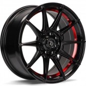 SCF-F Black glossy red inner lip