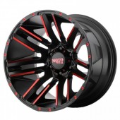 MO978 Satin  Black Machined Red Tint