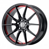 PR193 Gloss Black Red Machined