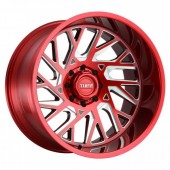 T4B CANDY RED W- MILLED SPOKE