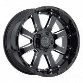 SIERRA GLOSS BLACK W- MILLED SPOKES