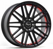 B362 Glossblack Red stripe