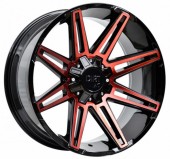 D88 Glossblack Red face