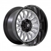D798 ARC SILVER BRUSHED FACE W- MILLED BLACK LIP